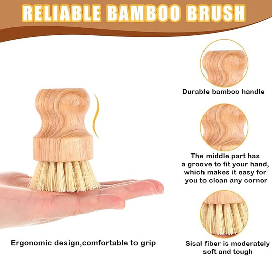 Multi Purpose Handheld Bamboo Brush