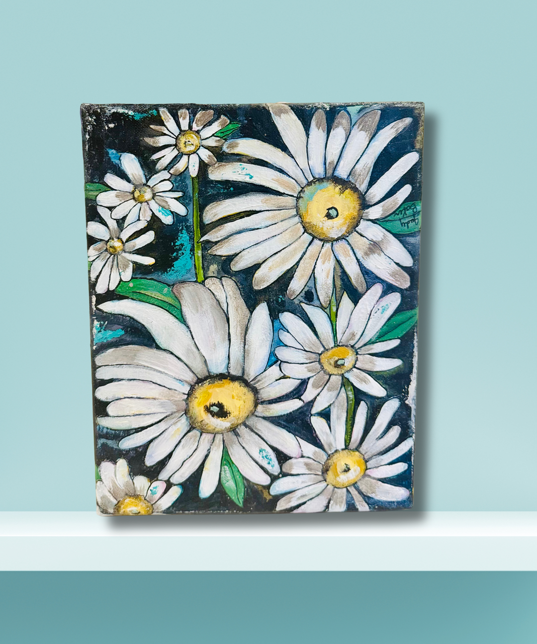 Dancing Daisy's 8 x 10 (Acrylic & Ink)