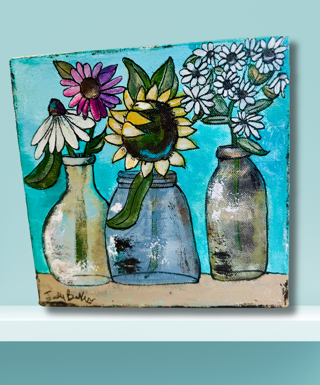 Flowers a Plenty 9 x 9 (Acrylic & Ink)