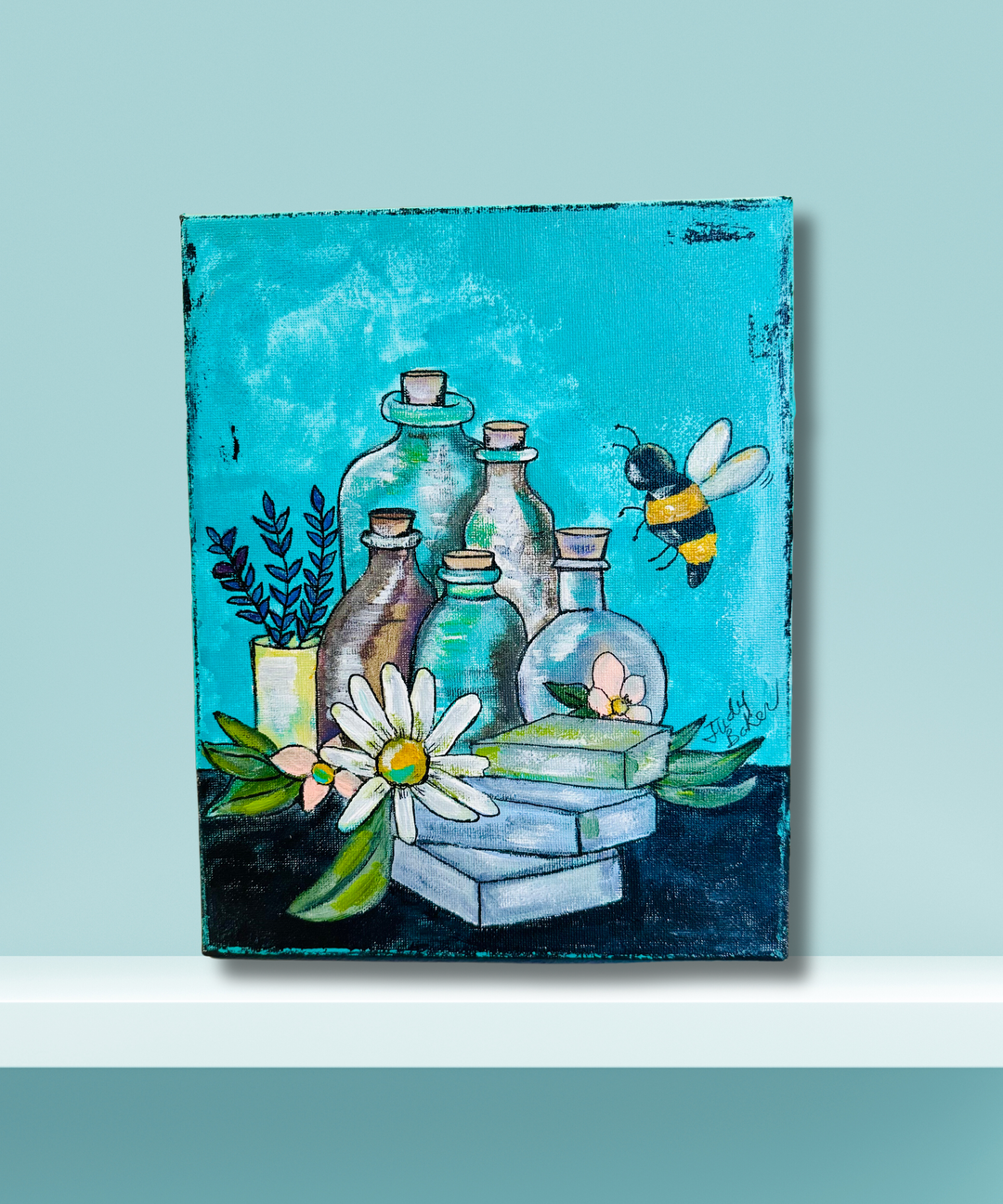 Lillie & Pine Soaps 8 x 10 (Acrylic & Ink)