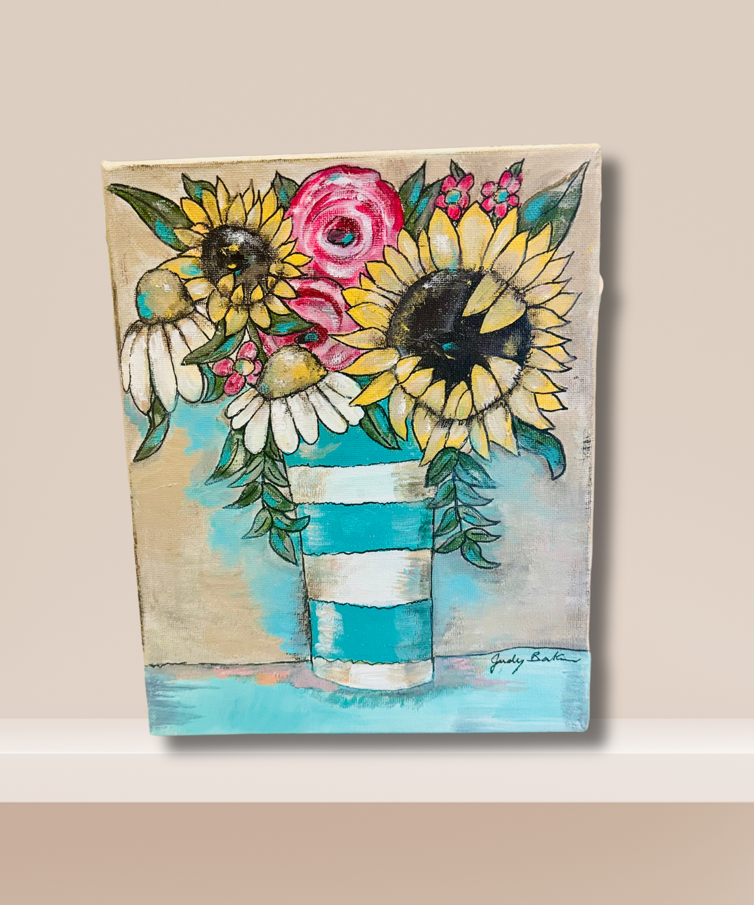 Summer Flowers 8 x 10 (Acrylic & Ink)