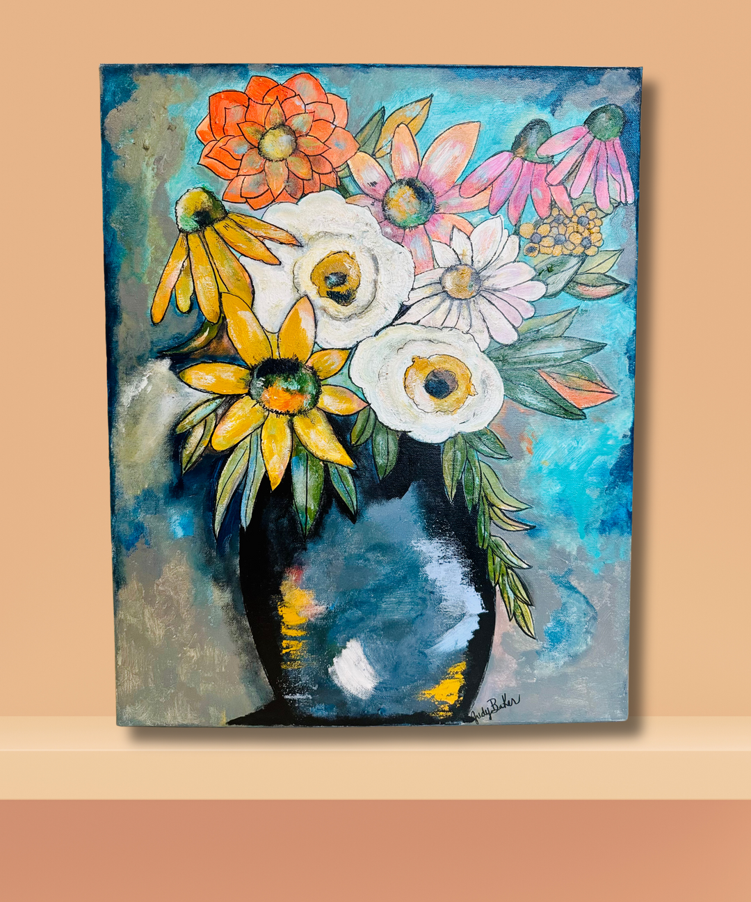 The Colors of Flowers 16 x 20 (Acrylic & Ink)